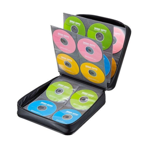 サンワサプライ ブルーレイディスク対応セミハードケース(320枚収納・ブラック) FCD-WLBD320BK 1点...