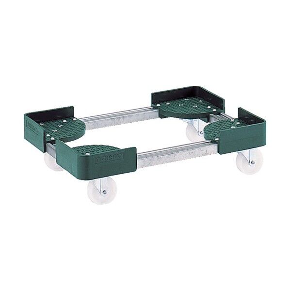 伸縮式コンテナ台車 (スチール4輪タイプ)