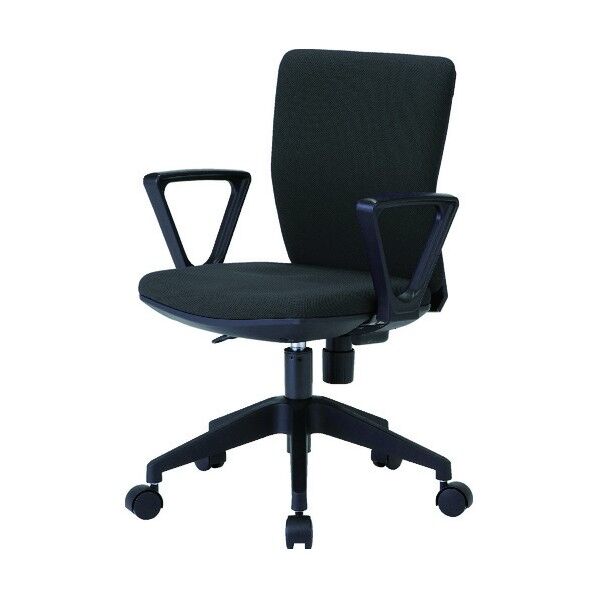 体圧分散オフィスチェア 布張り 肘付 ブラック FCC55A-BK 1点