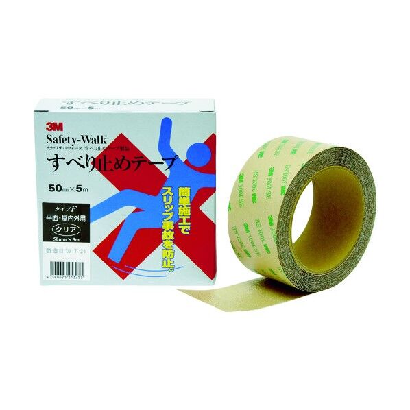セーフティ・ウォークスベリ止メテープタイプF ロールタイプ 透明 F CLE 50X5 1点