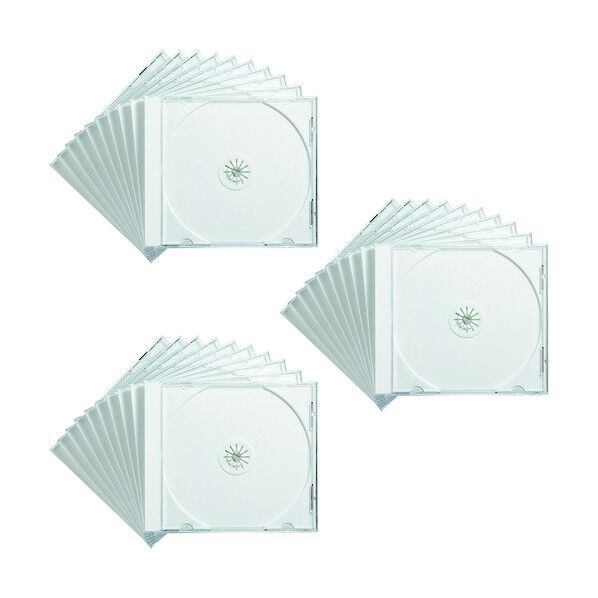 DVD・CDケース ホワイト FCD-PN30W 30枚