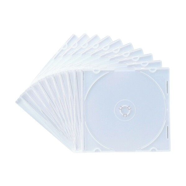 DVD・CDケース マットホワイト FCD-PU10MW 10枚