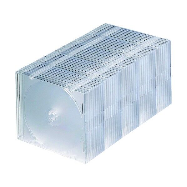 Blu-ray・DVD・CDケース スリムタイプ・クリア FCD-PU50CLN 50枚