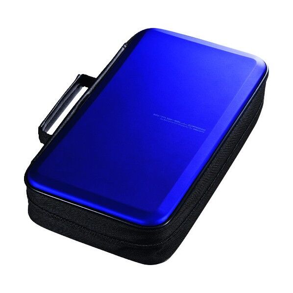 ブルーレイディスク対応セミハードケース 104枚収納・ブルー FCD-WLBD104BL 1点