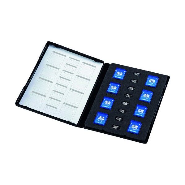 サンワサプライ DVDトールケース型メモリーカード管理ケース SD・microSD用 FC-MMC15SDM 1点...