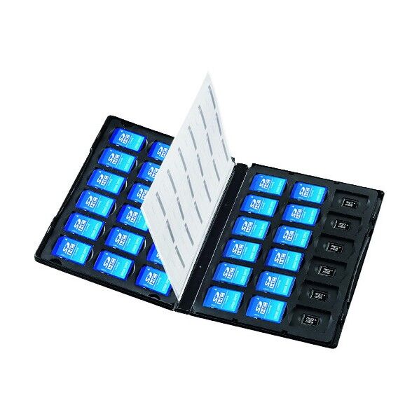 DVDトールケース型メモリーカード管理ケース SDカード、microSDカード用 FC-MMC25SDM 1点