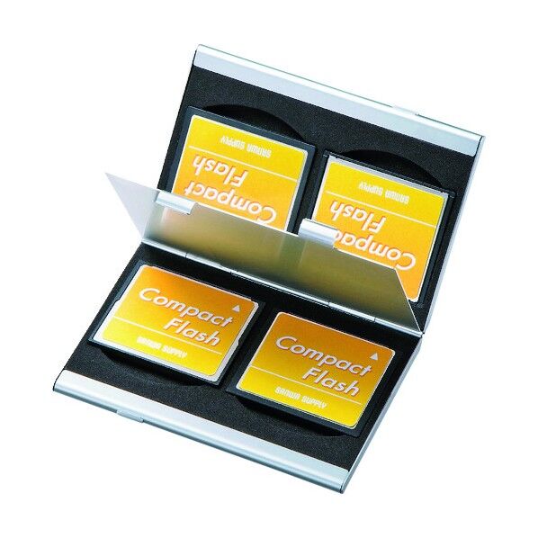 アルミメモリーカードケース CFカード用・両面収納タイプ FC-MMC5CFN2 1点