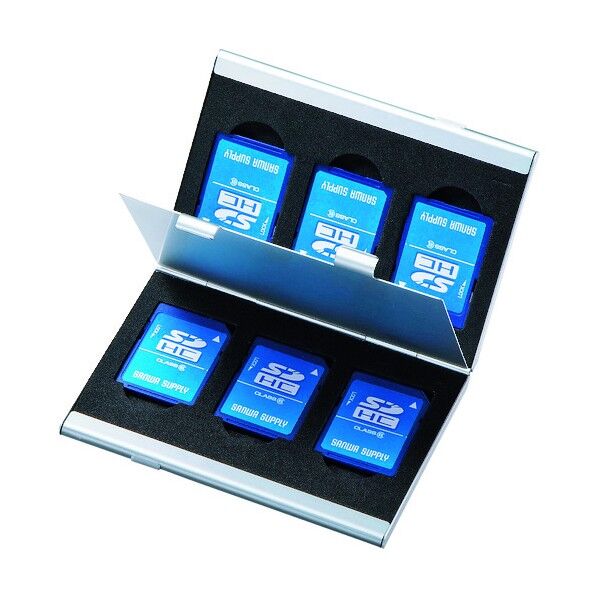 アルミメモリーカードケース SDカード用・両面収納タイプ FC-MMC5SDN2 1点