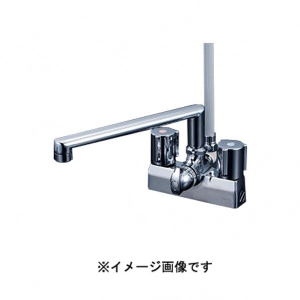 (寒)デッキ形一時止水付2ハンドルシャワー(240mmパイプ付) KF205ZGN