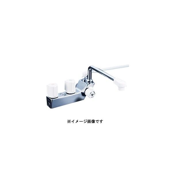 KVK デッキ形一時止水付2ハンドルシャワー(右側シャワー)300mmパイプ付 KF207RNR3 1個