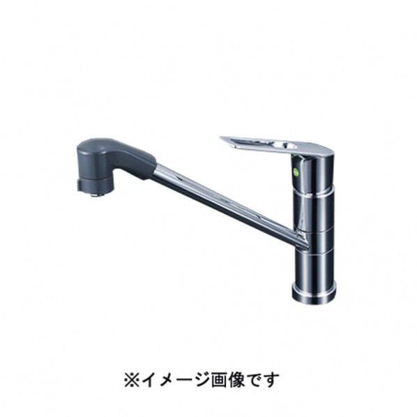 シングルシャワー付混合栓(eレバー)260mmパイプ付 KM5051TFEC