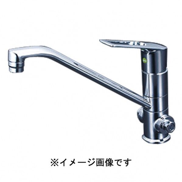 シングル混合栓(止水栓付)eレバー