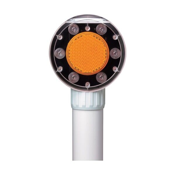 自発光視線誘導標 フラッシュデリ コン中式 反射体 白 FD-RW-212C 1点