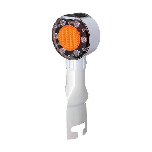 自発光視線誘導標 フラッシュデリ ガードパイプ添加式(差込式) 反射体 白 FD-RW-2P114 1点