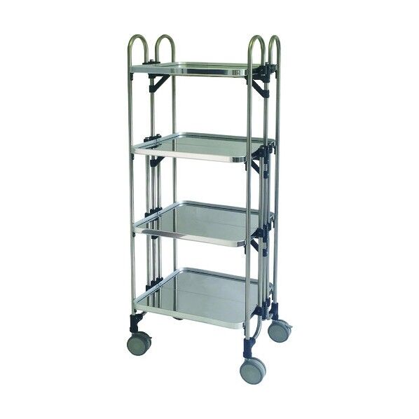 ステンレス 折りたたみ式ワゴン 613×505×1538 4段 FEA-4 1台