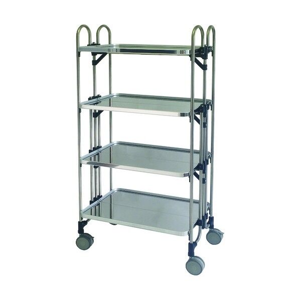 ステンレス 折りたたみ式ワゴン 933×505×1538 FEAW-4 1台