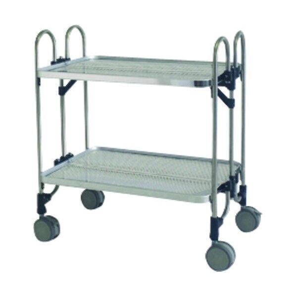 ステンレス パンチング折りたたみ式ワゴン FEOPM-2 1点