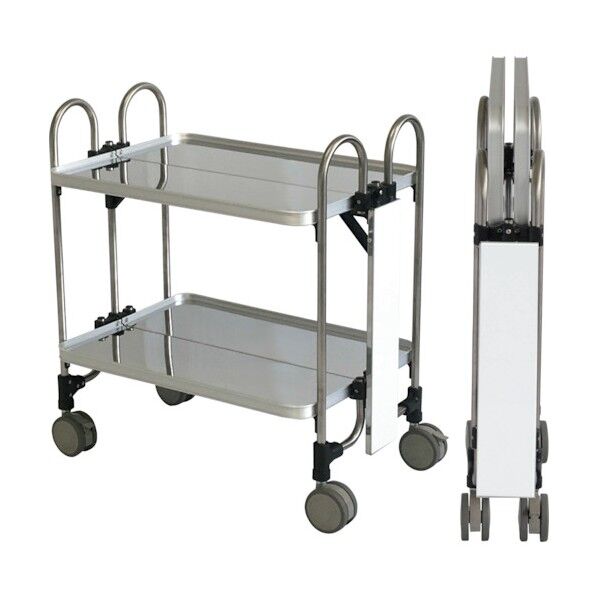 ステンレス 折りたたみ式ワゴン サイド表示仕様 FEAM-S-2 1点