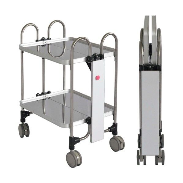 ステンレス 折りたたみ式ワゴン サイド表示仕様 FEA-S-2 1点