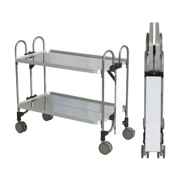 ステンレス 折りたたみ式ワゴン サイド表示仕様 FEAW-S-2 1点