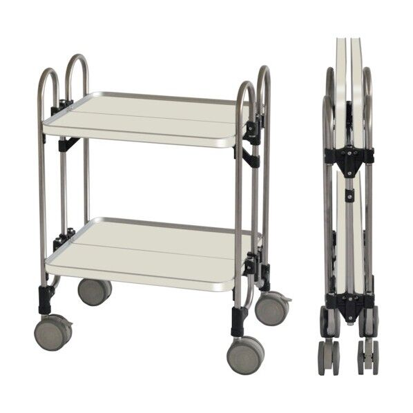 折りたたみ式ワゴン ホワイトスチール仕様 FEWA-2NU 1点