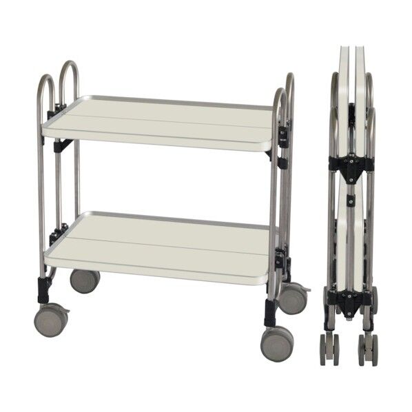 折りたたみ式ワゴン ホワイトスチール仕様 FEWAM-2NU 1点
