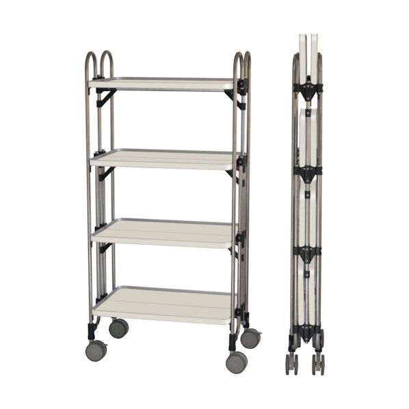 折りたたみ式ワゴン ホワイトスチール仕様 FEWAM-4NU 1点