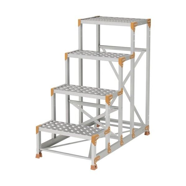 作業台 FGC型 4段W600×D400×H1200踏ざん奥行250 FGC-46120-25 1点