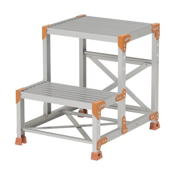 作業台 FGN型 2段W500×D400×H600 踏ざん奥行250 FGN-2560-25 1点
