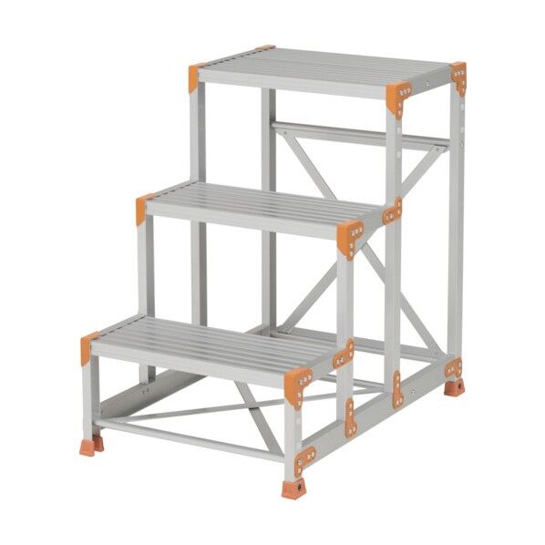 作業台 FGN型 3段W600×D400×H900踏ざん奥行250 FGN-3690-25 1点