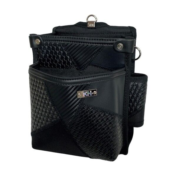 ギャザーフランケン腰袋2段 黒 FKWB0008K 1点