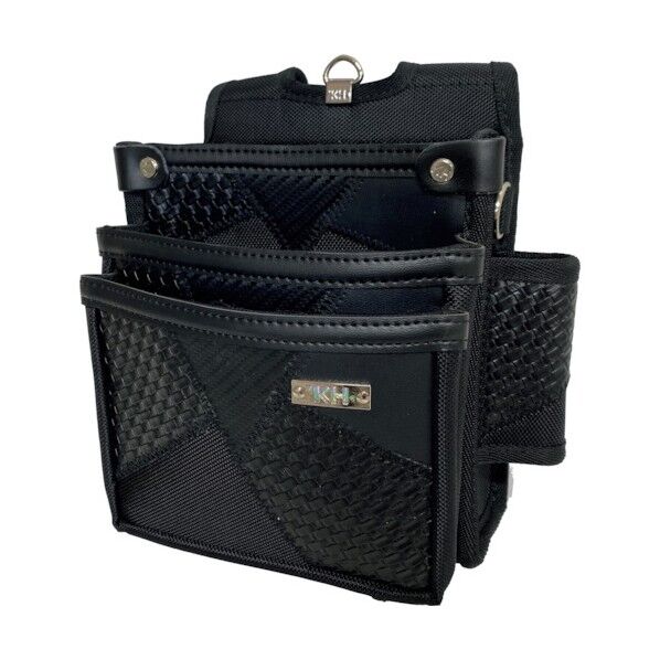 ギャザーフランケン腰袋3段 黒 FKWB0017K 1点