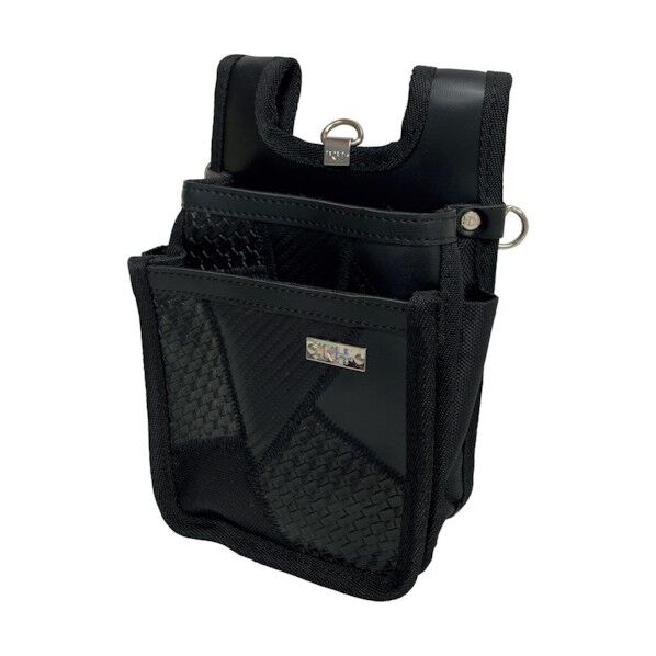 ギャザーフランケン腰袋 平型2段小 黒 FKWB0123K 1点