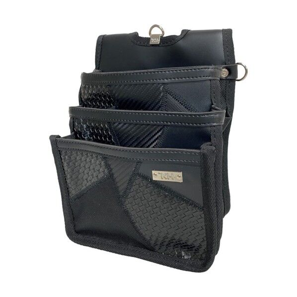 ギャザーフランケン腰袋 平型3段 黒 FKWB1197K 1点