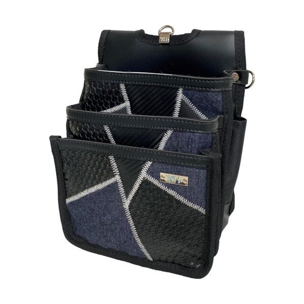 ギャザーフランケン腰袋 平型3段 紺 FKWB1197N 1点