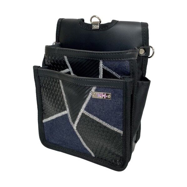 ギャザーフランケン腰袋 平型2段 紺 FKWB1199N 1点