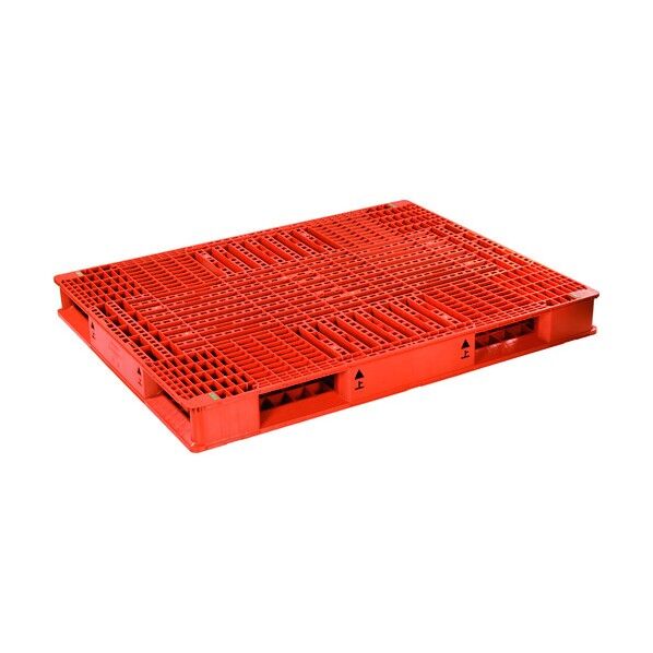 プラスチックパレットFO-144113-3 両面四方差シ ブラウン FO-144113-3-BR 1枚