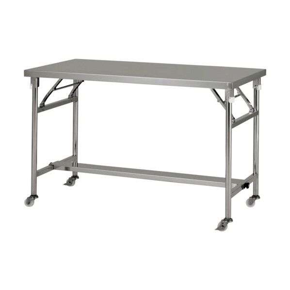 脚折りたたみ式ステンレス作業台キャスター付 1200x600 FMT-1260D 1点