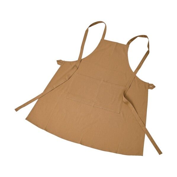 難燃ストレッチ 胸当てエプロン ベージュ FRPE-BE 1点
