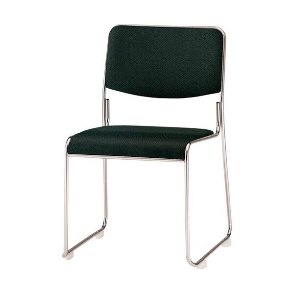 ミーティングチェア ステンレス脚肘なし 布張り