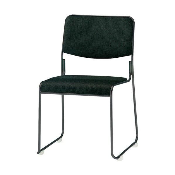 ミーティングチェア 塗装脚肘なし 布張り