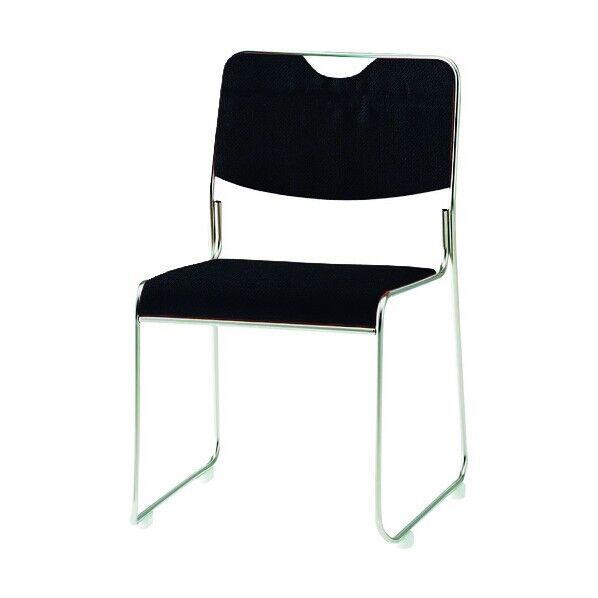 ミーティングチェア ステンレス脚肘なし 布張り