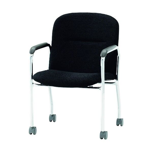 ミーティングチェア キャスター脚肘付