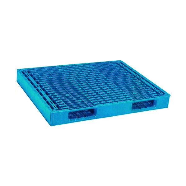 プラスチックパレットFS-1411-2 両面ニ方差シ ブル- FS-1411-2-BL 1枚
