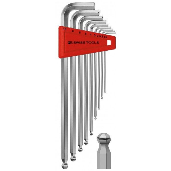 ホールドリング付ロング六角棒レンチセット 212.LRH-10 1セット