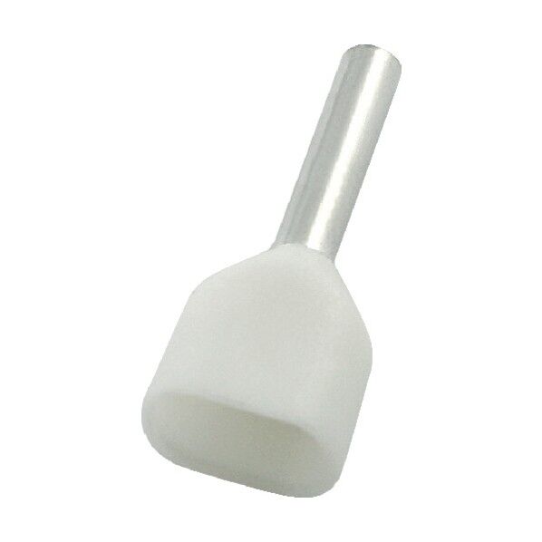 トラスコ(TRUSCO) フェルール圧着端子 絶縁スリーブ付き ツインタイプ 0.5-8 FTT0508-W 100個...