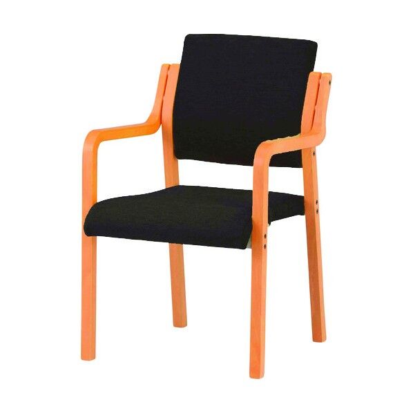 木製スタッキングチェア 肘付き FVM-5A Fノワール FVM-5A-FNO 1点