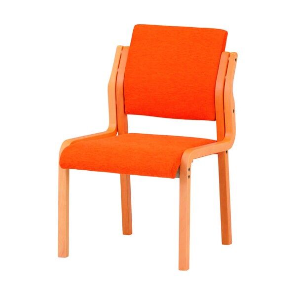 木製スタッキングチェア FVM-5 Fマンダリンオレンジ FVM-5-FMOR 1点