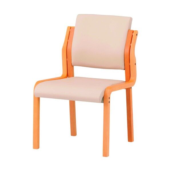 木製スタッキングチェア FVM-5L ライトベージュ FVM-5L-LBG 1点