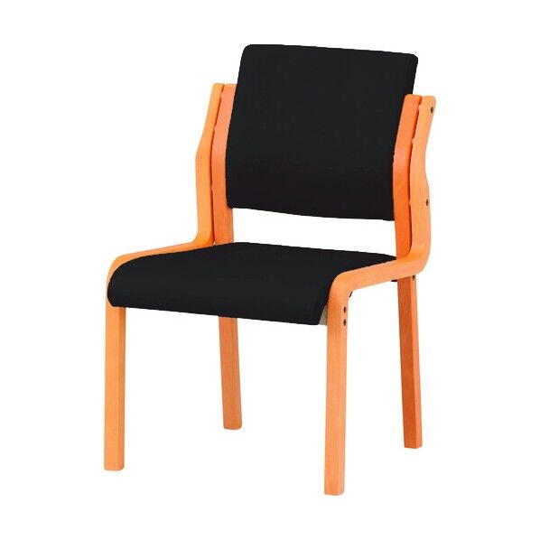木製スタッキングチェア FVM-5L ネオブラック FVM-5L-NBK 1点